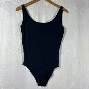 Everlane Body Suit Medium Black Supima Cotton Stretch Tank Top